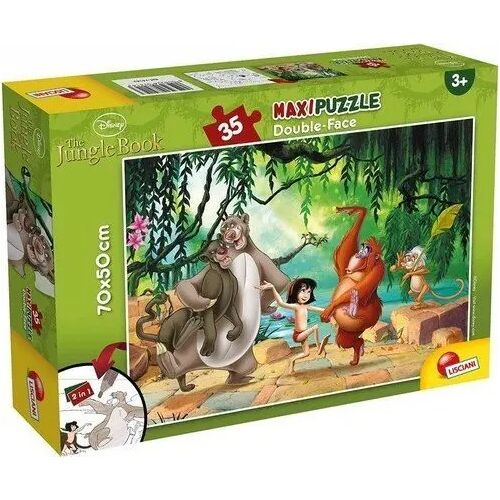 Lisciani Księga Dżungli 2w1 35-elementowe Maxi Puzzle pudełko widok pod kątem