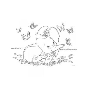 Pagina de colorat Disney Dumbo, puzzle Lisciani 2 în 1 și activitate de colorat - Puzzle 3D & Puzzle cu burete