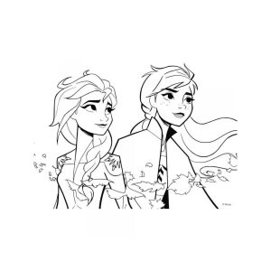 Kraina Lodu 2 Elsa i Anna kolorowanka - Puzzle i układanki