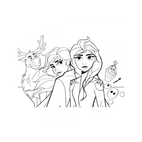 Kraina Lodu 2 Kolorowanka - Anna, Elsa, Olaf i Sven