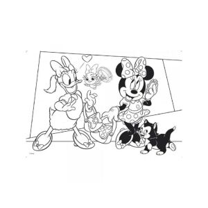 Myszka Minnie i Kaczka Daisy Kolorowanka z Zestawu Puzzle Lisciani - Puzzle i układanki