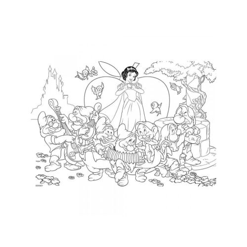 Schneewittchen und die sieben Zwerge Malvorlage, Lisciani Disney Puzzle