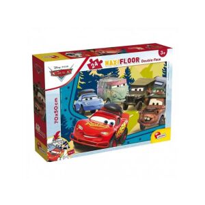 Lisciani Auta 2w1 Maxi Puzzle podłogowe i zestaw do kolorowania, 24 elementy, 70x50cm - Puzzle