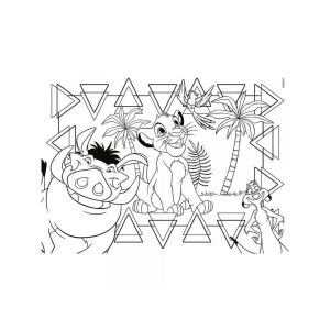 Der König der Löwen Malpuzzle mit Simba, Timon und Pumbaa - Tischfußball und Zubehör, Eishockey-Tisch, Puzzle, 3D-Puzzle und Gesellschaftsspiele