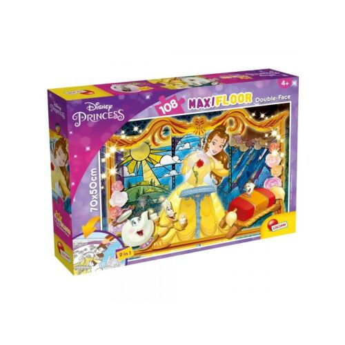 Lisciani Disney Prinzessin Die Schöne und das Biest 108-teiliges Maxi Bodenpuzzle Box