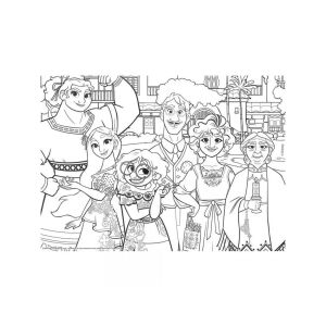 Disney Encanto kolorowanka - Rodzina Madrigal - Puzzle
