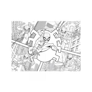Strona do kolorowania Spider-Man, 24-elementowe maxi puzzle, Lisciani - Puzzle i układanki