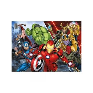 Avengers 108-elementowy Maxi Puzzle z Iron Manem, Hulkiem, Kapitanem Ameryką i Thorem - Puzzle i układanki