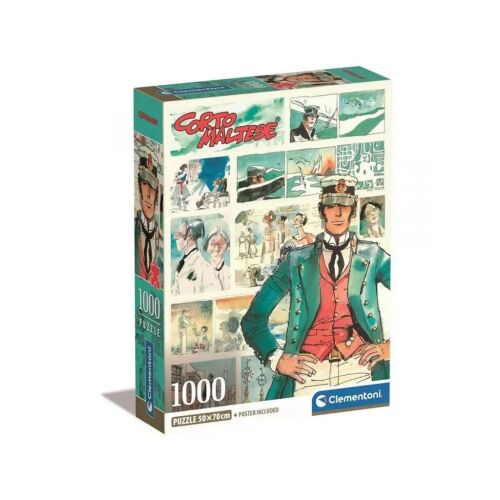 Clementoni Corto Maltese 1000-teiliges Puzzle mit Poster, Comic-Kunst