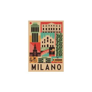 Mailand Stadt Illustration für 1000 Teile Puzzle - Clementoni Puzzle