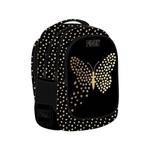 Must Luna fekete pillangós hátizsák, 3 rekeszes - Luna