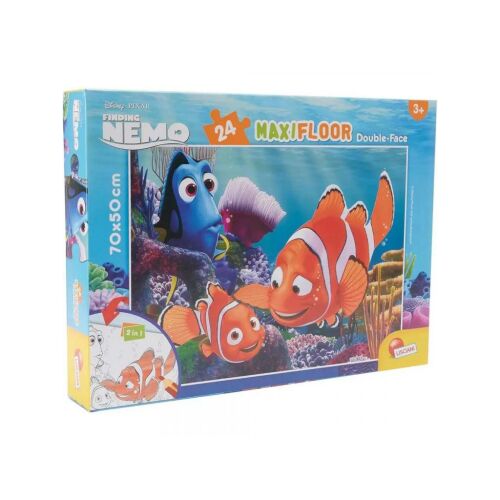 Lisciani Finding Nemo Puzzle Maxi de Podea 24 Piese și Set de Colorat - Cutie
