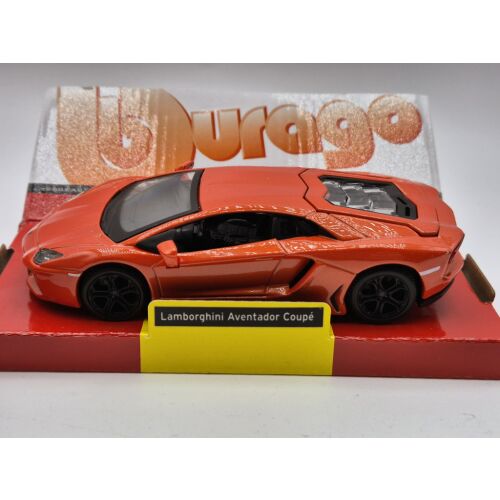 Bburago Lamborghini Aventador Coupé 1:32 méretarányú modell autó, narancssárga - Bburago