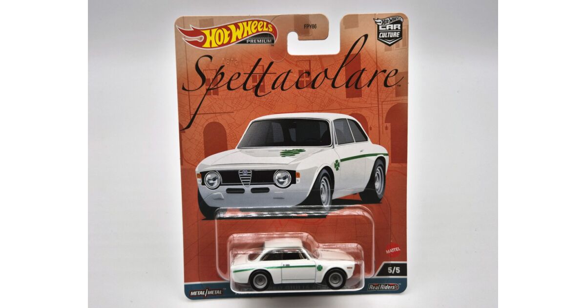 Hot Wheels 2023 Spettacolare Alfa Romeo Giulia Sprint GTA - Scala 1/64 - Serie Car Culture HKC50