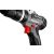 Close-up of Graphite 18V cordless hammer drill driver chuck and speed selector.