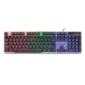 Rebeltec NEON RGB gamer billentyűzet 12 multimédiás gombbal, teljes méretű, USB vezetékes, fekete - Rebeltec