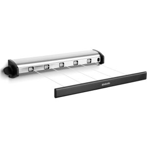 Brabantia kihúzható ruhaszárító fali rögzítéssel, 5 zsinórral, rozsdamentes acél, fekete - Ruhaszárító