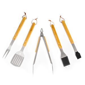 G21 BBQ grill eszköz készlet spatula, villa, fogó, ecset és tisztító kefe - G21