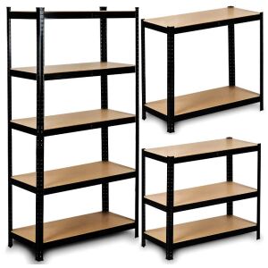 Kovový policový systém Funfit s MDF doskami, 180x90x40cm - Max. Nosnosť 875 kg 128928354