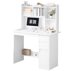 Fodym IFJÚSÁGI SZÁMÍTÓGÉPES ÍRÓASZTAL LOFT ASZTAL FEHÉR KÖNYVESPOLCCAL MODERN NAGY 100 CM 140488892 - Fodym