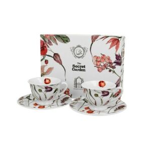 family kávéskészlet 2 személyes csésze+alj 100ml virág - meadow 128931418 - Teáskészlet