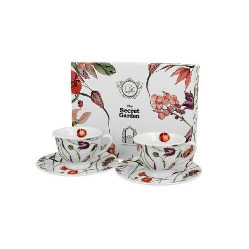 family kávéskészlet 2 személyes csésze+alj 100ml virág - meadow