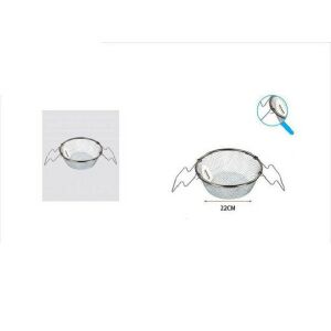 22 cm-es rozsdamentes acélból készült fritőz kosár fogantyúkkal - Olajsütő