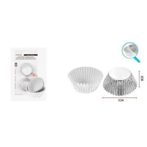 Family muffin forma papír ezüst 10cm 20db/csom 128931659 - Muffin papír