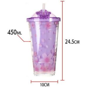 Family utazó bögre müa. cseresznyevirág 24,5x10cm 450ml 128932121 - Pohár