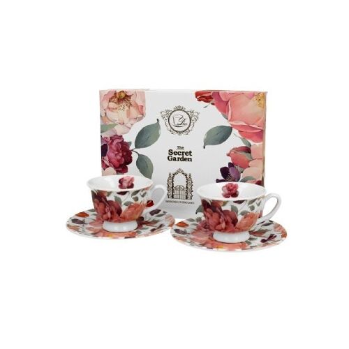 family kávéskészlet 2 személyes csésze+alj 100ml virág - rózsa