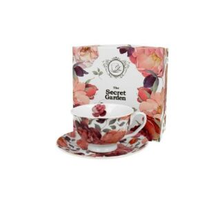 family csésze+alj porcelán 250ml virág -rózsa 128932563 - Teáscsésze