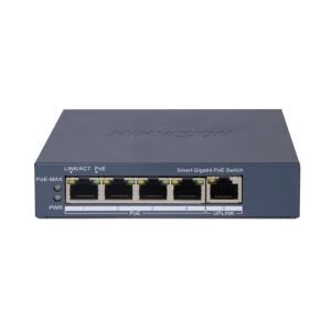 Switch PoE Gigabit Hikvision DS-3E1505P-EI cu 5 porturi - Hikvision Switch-uri