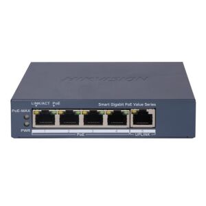 Switch PoE Gigabit cu 5 porturi Hikvision DS-3E1505P-EI/M - Hikvision Switch-uri