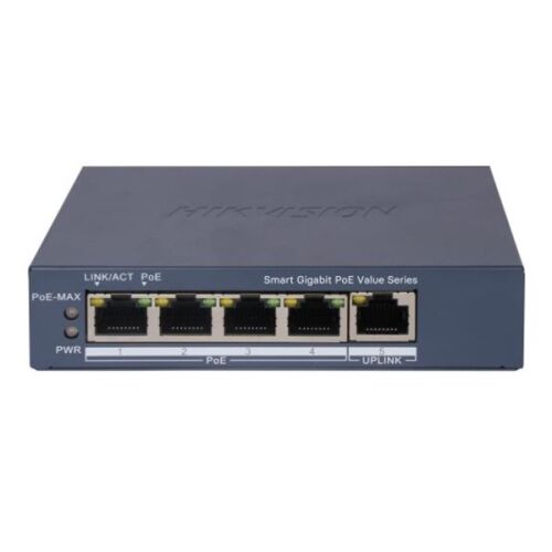 Hikvision DS-3E1505P-EI/M 5-портов Gigabit PoE Switch
