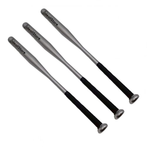 Zestaw trzech kijów baseballowych DEPOX®, Home Run, aluminium, 80 cm, srebrny 135875980