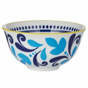 ORNAMENTS tálka 240 ml, kék levelek 128932978 - Tál