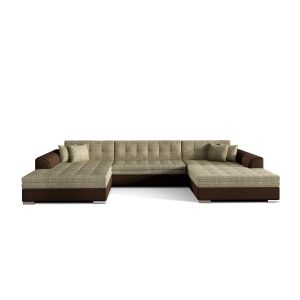 VENTO ágyazható U alakú ülőgarnitúra barna 128930469 - Ülőgarnitúra