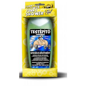 Vicces tusfürdő - Testépítő kiadás. Ajándék fitnesz rajongóknak. Humoros fürdőszobai kiegészítő. - Vicces tusfürdő