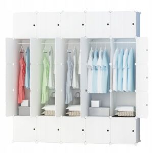 NAGY Dulap modular alb XXL cu haine și accesorii - Dulapuri cu rafturi