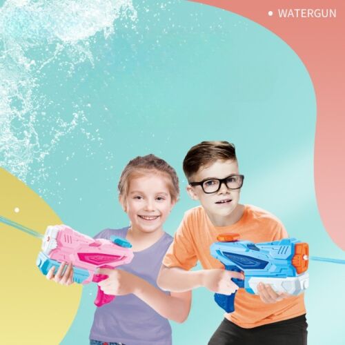 Pistolet na wodę dla dzieci, zbiornik, na basen/plażę, Flippy, 6 lat+, 3 dysze, różowy, 300 ml