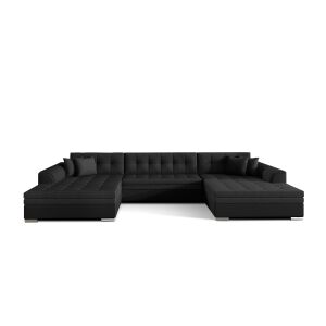 VENTO ágyazható U alakú ülőgarnitúra fekete 128935724 - Ülőgarnitúra