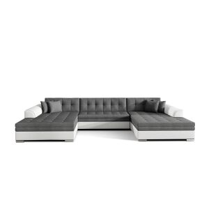 VENTO ágyazható U alakú ülőgarnitúra szürke/fehér 128935814 - Ülőgarnitúra