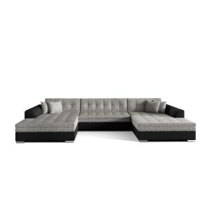 VENTO ágyazható U alakú ülőgarnitúra szürke/fekete 128935846 - Ülőgarnitúra