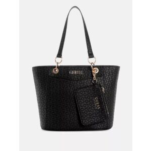 GUESS Zakaria fekete műbőr shopper táska levehető pénztárcával - Guess