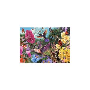 Trefl 1000 Teile Premium Plus Puzzle Tea Time Kolibri Kert, Kolibris und Schmetterlinge in einem Garten - Trefl Puzzle