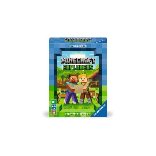 Gra Ravensburger Minecraft Explorers, kooperacyjna gra karciana dla 1-4 graczy, od 8 lat