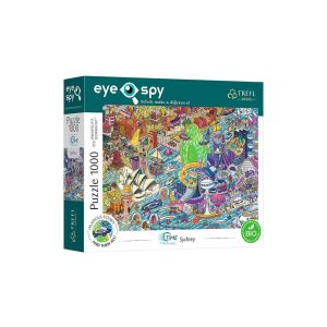 Puzzle Trefl Eye-Spy 1000 elementów, Podróż w czasie - Sydney, Australia, z kolorową ilustracją miasta z ukrytymi detalami - Trefl Puzzle