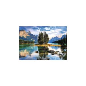 Spirit Island, Kanada, festői tó és hegyek, Trefl 1000 darabos Premium Plus kirakós - Trefl Puzzle