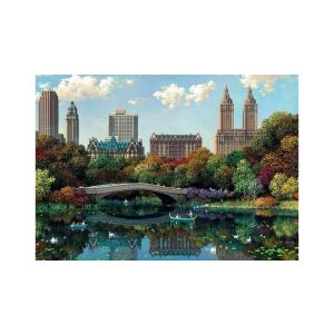 Fertiges Ravensburger Puzzle mit 1000 Teilen, Bow Bridge, Central Park, New York - Ravensburger Puzzle