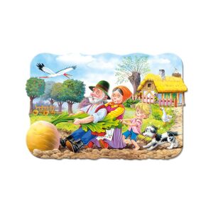 Puzzle Castorland cu 30 piese, Répamese, prezentând o familie care trage o napă gigantică - Puzzle 3D & Puzzle cu burete